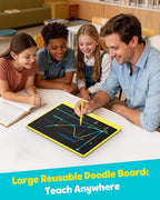 TEKFUN LCD Writing Tablet for Adults, Large Doodle Board, 16 Inch Colorful Drawing Tablet Writing Pad, Toddler Toys for 3 4 5 6 7 8 9 Year Old Girls Boys Teen, Birthday Gifts for Kids (Yellow)