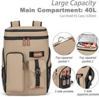BAGPARKK Insulated Cooler Backpack,33/45 Cans Multifunctional Double Deck Leakproof Cooler Bag with Sternum Strap,Large Capacity Lightweight Travel Camping Beach Backpack