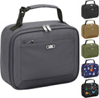 Lunch Box Kids Insulated Lunch Bag for Boys Girls Cute Reusable Lunch Tote Bag Waterproof Portable Thermal Lunch Box Kids for School Picnic Travel Grey