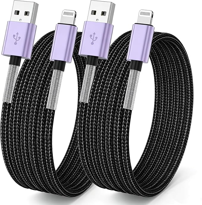 [ Apple MFi Certified ] iPhone Charger 6ft, Long Lightning to USB Cable 6 Feet, Fast Apple Charging Cable Cord 6 Foot for iPhone 14 Pro Max/13 Pro Max/12 Mini/11 Pro/11/XS/XR/8/7/6s/iPad,Air