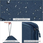 FYY Electronic Organizer, Extra Large Travel Cable Organizer Bag Pouch Portable Waterproof Double Layers All-in-One Storage Bag for iPad, Cable, Power Bank, Laptop Charger for Office/Home, Navy