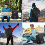 18.4 inch Laptop Backpack,Extra Large Backpack for Men 55L ,Water Resistant Travel Backpack with USB Charging Port,TSA Friendly Big Business Anti Theft Computer Bag Work College School Bookbags,Black