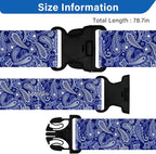 2 Pack Luggage Straps for Suitcases, Adjustable Travel Belt with Double Lock and Quick Release Buckle, Heavy Duty Nylon Bag Packing Strap, Bright Identifiers Business Travel Accessories-Blue Flowers