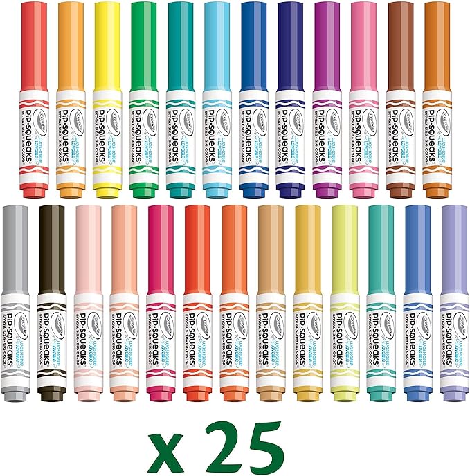 Crayola Pip-Squeaks Washable Marker Set (65ct), Coloring Set, Drawing Art Supplies for Kids, Spring Craft Kit, Travel Activity, Gifts for Kids