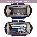 Laptop Backpack for Womem Work Bags: 15.6 Inch Travel BackPacks With USB Charging Port Anti Theft Fashion College BookBag Durable Back Pack Purse Bussiness Daypack for Nurse Teacher Purple Blue