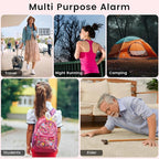 TIPSEAN Personal Safety Alarm - 135dB Ultra Loud Siren with LED Strobe Light, USB-C Rechargeable, Compact Keychain Alarm for Women/Men, Emergency Flashlight & Vibration Alert(Pink)