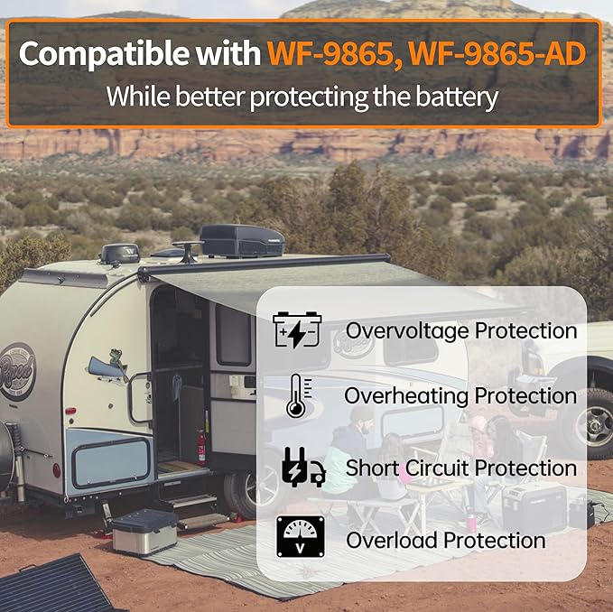 𝐔𝐩𝐠𝐫𝐚𝐝𝐞 WF-9865-AD 65 Amp RV Power Converter Charger, Replace for RV Camper WF-9800 Series, WF-9865, WF-9865-AD, for Lead-Acid/Lithium Battery Three-Stage Charge Rv Converter 65 Amp