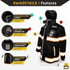 KwikSafety - Charlotte, NC - TORRENT Rain Jacket & Trench Coat ANSI OSHA Class 3 High Visibility Jacket Hi Vis Rain Gear