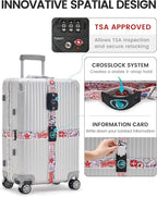 Travelkin Luggage Straps TSA Approved - Adjustable Cross Suitcase Straps with TSA Lock, Reinforced Buckle, Unique Pattern - Secure Heavy Duty Luggage Straps for Travel (Journey)