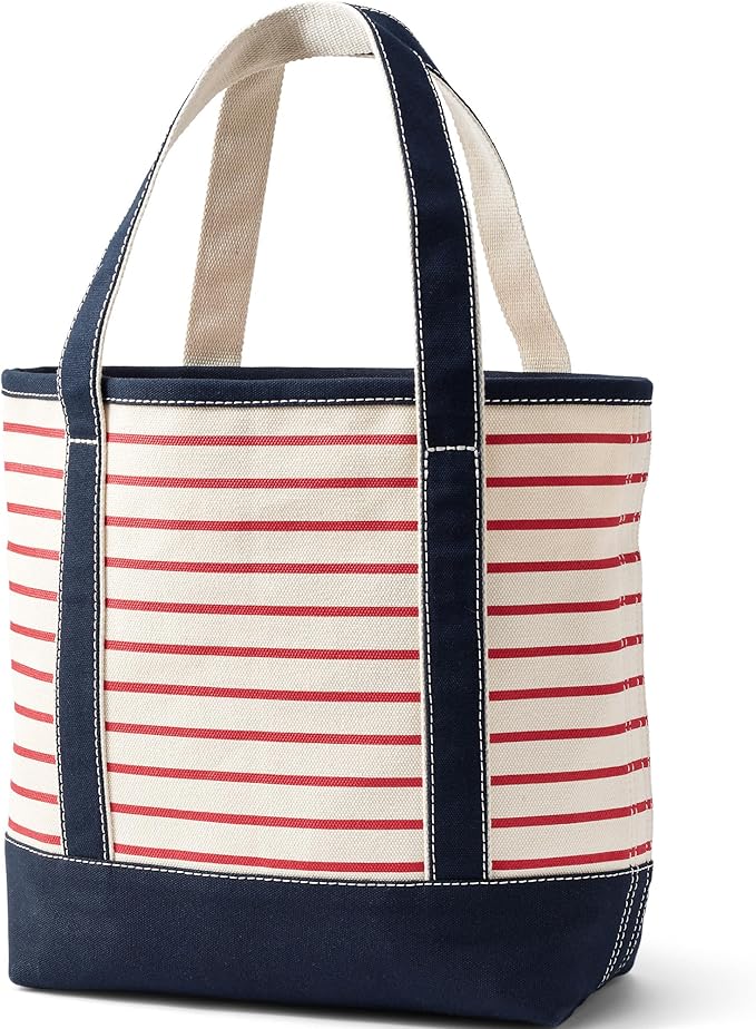 Lands' End Open Top Canvas Tote Bag