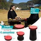 Spisces Upgraded Collapsible Stool with Cushion, 1000 lbs Capacity & 19.7-in High, Wider & Taller Heavy Duty Portable Telescoping Foldable Seat for Adults Camping, Travel, Music Festivals, Outdoors