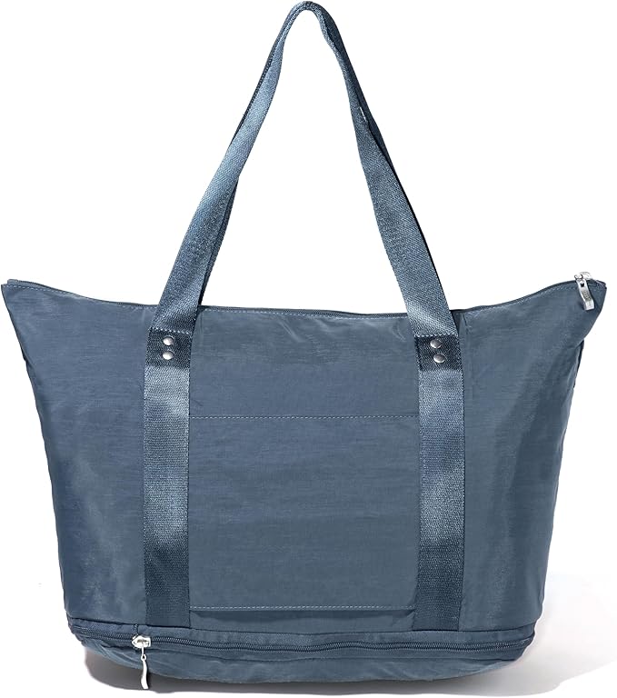 Baggallini Carryall Expandable Lightweight Travel Tote 22" Packable Folding Compact Nylon Washable Weekender w/Luggage Sleeve