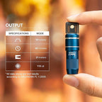 OLIGHT IMINI 2 EDC Rechargeable Keychain Flashlight, 50 Lumens Compact and Portable Mini LED Keyring Lights with Built-in Battery Ideal for Everyday Carry and Emergencies (Midnight Blue)