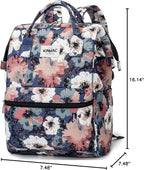 Kinmac Waterproof Laptop Backpack For Laptop Up to 15.6 Inch Men Women Travel Outdoor Backpack (Camellia)