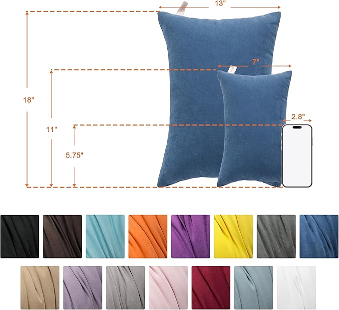 NTBAY Toddler Pillows, Down Alternative 13"x18" Pillows, Machine Washable - Soft and Breathable Travel Small Pillows for Sleeping, Ideal for Daycare, Crib, Cot, Dark Brown