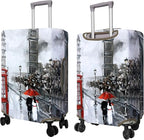 Travel Luggage Cover Suitcase Protector Fits 18-32 Inch Wheel Covers PatternedTravel Related Items Flower Luggage Protector Elastic S