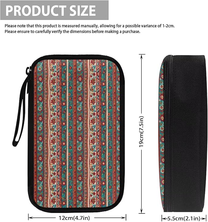 Tribal Electronic Organizer Travel Case Portable Tech Pouch Electronics Case Storage Bag for Cable Cord Charger Phone Earphone