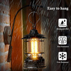 Retor LED Camping Lanterns 1500 LM Step-Less Dimming, Lightweight Battery Powered USB Rechargeable Flashlight Survival Kits Home Garden Camping Emergency Outages Hiking Light (Black 1 Pack)