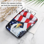 ELFISH Mini RFID Aluminum Wallet Credit Cards Holder Business Card Case Metal ID Case for Men Women（Flag2
