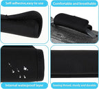 2 Pack Luggage Handle Wraps for Suitcase, Bright Color Comfort Soft Handle Covers Suitcase Luggage Handle Wrap Luggage Tag Wraps Travel Accessories (Black)