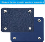 PATIKIL Luggage Handle Wrap, 2 Pack Irregular Pattern PU Handbag Grip Cover Protector Identifier with Clasp for Suitcase Grocery Shopping Bag, Navy Blue