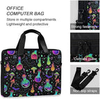 MNSRUU Laptop Bag for 15.6 inch Black Gothic Bats