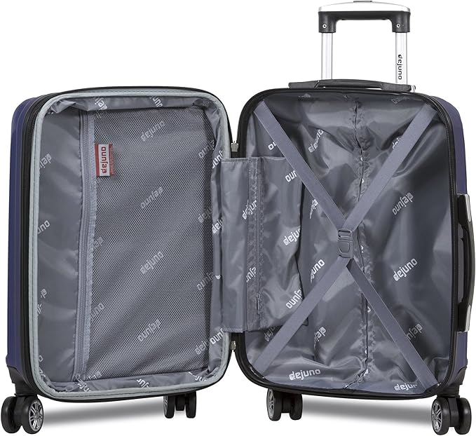 Dejuno Camden New Generation Hardside 3-Piece Expandable Spinner Luggage Set, Navy