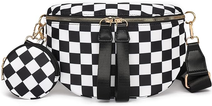 Eslcorri Small Crossbody Sling Bag for Women Trendy - Fanny Packs Leather Chest Belt Bum Bag Anti Theft Purse for Travel