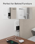Nekmit Flat USB C Wall Charger, 45W Dual Port PPS Fast USB Charger Block(1*USB-C & 1*USB-A), Slim USB C Wall Plug for iPhone 17/16 and More Series, MacBook Air, iPad