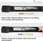 Travel Security Money Belt with Hidden Money Pocket - Cashsafe Anti-Theft Wallet Unisex Nickel free Nylon Belt by JASGOOD