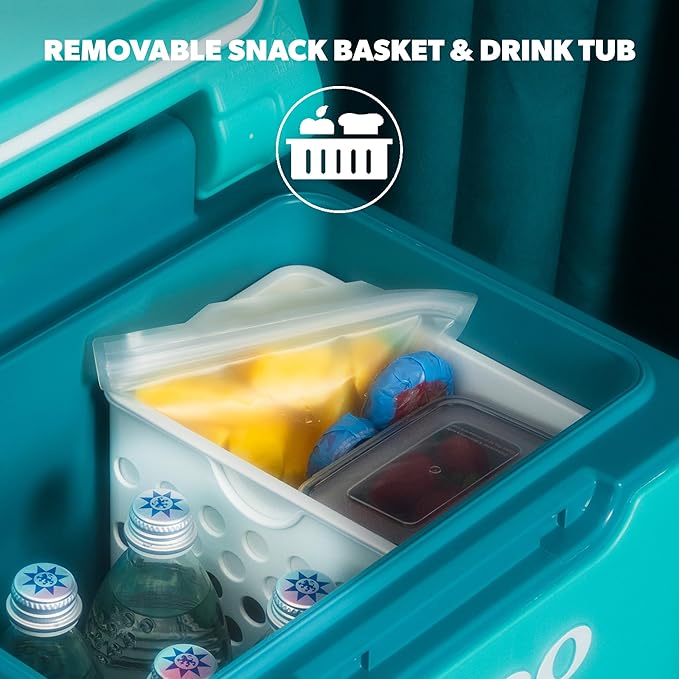 Igloo Tag Along Too Coolers | Insulated Hard Shell Picnic Style Cooler | Rolling Ice Chest