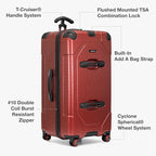 Traveler's Choice Maxporter II Polycarbonate Hardside Trunk with Spinner Wheels, Red, 31-Inch Large Trunk