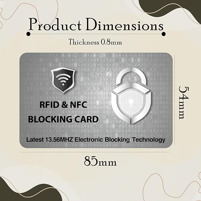 SaiTech IT 10 Pack RFID Blocking Card Protect Your Entire Wallet, Purse and Cards from NFC Contactless Theft Wallet for Men & Women - PL Silver