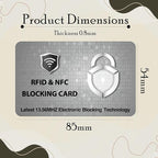 SaiTech IT 10 Pack RFID Blocking Card Protect Your Entire Wallet, Purse and Cards from NFC Contactless Theft Wallet for Men & Women - PL Silver