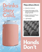 PartyPrints 1000 Pack Coral Blank Can Cooler Sleeves, Customizable Bulk Can Coolers, Extra-Thick Collapsible Drink Insulator Sleeve, Beer Can Coolers for Party Beverages