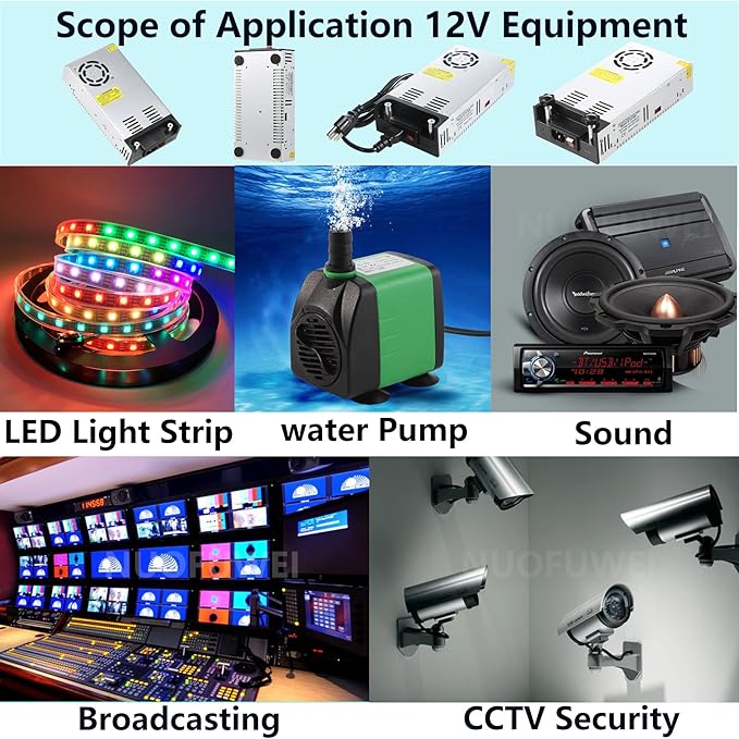 New Version DC 12V 50A 600W Switching Power Supply Adapter 110V AC to 12V DC Converter Power Supply Transformer PSU for 12Volt Motor Pump CCTV Security Camera Car Stereo 3D Printer