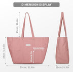 HOMESPON Large Canvas Tote Bag for Women Everything Bag with Pockets and Laptop Sleeve