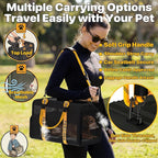 PAWZIDEA Expandable Pet Carrier Airline Approved, 18"×11"×11" Small Dog Carriers, Collapsible Top-Load Cat Carrier for 2 Cats Under Seat, Soft-Sided Puppy & Animal Travel Bag, ID Card, Up to 15lbs