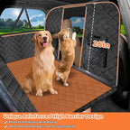 URPOWER 2026 Upgraded Back Seat Extender for Dogs - Large Hard Bottom Dog Car Seat Cover Holds 550lbs, Waterproof Dog Hammock Pet Bed with High-Density Foam Non-Slip Backseat Protector