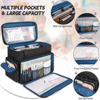 GMAK Teacher Briefcase, Teacher Tote Bags with 15.6 Inch Laptop Compartment, Scrapbook Tote Craft Organizer with Pockets