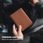 VULKIT Slim Minimalist Passport Wallet RFID Blocking Passport Holder for Travel, Leather Travel Wallet for Men Women, Magnetic Closure