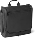 Amazon Essentials Waterproof Travel Toiletry Bag for Men and Women, Hanging Dopp Kit with Multiple Interior Pockets, 2 Side Pockets, Black, 10" x 4" x 10"