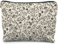 Vintage Halloween Makeup Bag, Halloween Gifts for Women Her Girlfriend, Halloween Pumpkins with the Wine Cosmetic Bags Toiletry Bag for Women, Horror Makeup Bag
