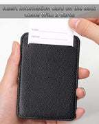 3 Pack Luggage Tags - Quick Install, Privacy Protection, Airplane Travel Essentials for Suitcases, Durable Leather - Lichee Black