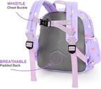 STEAMEDBUN Corduroy Toddler Backpack for Girls 2-4: Kids backpack for Girls - 12 inch Preschool Kindergarten Backpacks - Purple Bow