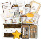 Mothers Day Gifts for Women, 26Pcs Coconut Honey Almond Spa Gift Basket for Women & Men Spa Gift Bask,Spa kit Bath and Body Basket Set, Large Home Spa Kit, Relaxing Self-Care Birthday Bridal Shower