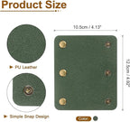 uxcell 4Pcs Handbag Handle Cover, PU Leather Luggage Handle Wraps, Luggage Grip Protector for Purse Tote Bag Suitcase, Dark Green