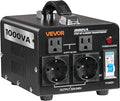 VEVOR Voltage Converter Transformer, 1000VA, Heavy Duty Step Up/Down Power Transformer, Convert from 110V to 220V and 220V to 110V, with EU & US Outlets, US Power Cord, Circuit Breaker Protection
