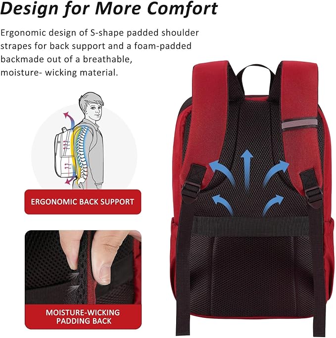 MAXTOP Deep Storage Laptop Backpack Business Anti-theft Backpacks[Water Resistant] College Computer Bookbag Fits 16 Inch Laptop