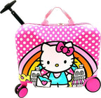 Fast Forward Hello Kitty 2-in-1 Kids 18" Suitcase & Ride-On Luggage - Lightweight Tow-Along Toddler Luggage with Wheels